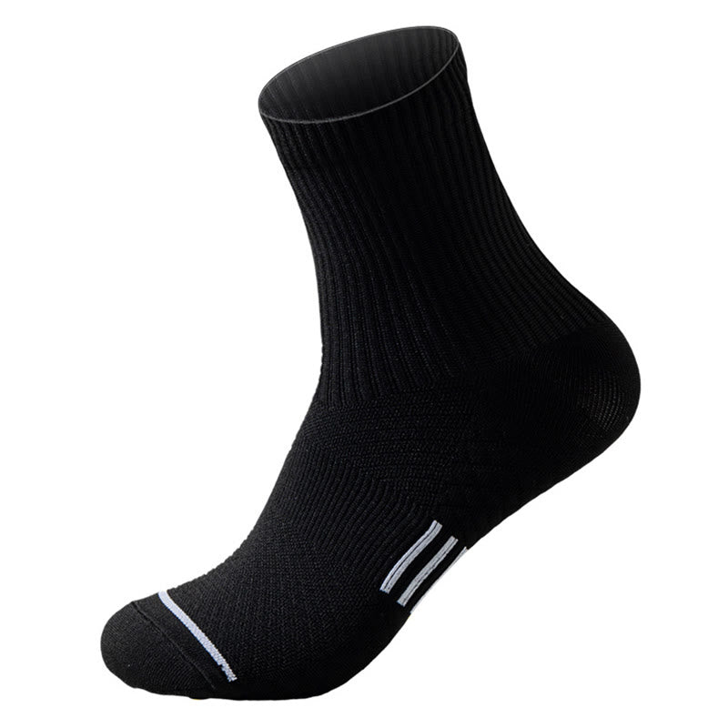 Plus Size Wicking Multicolor Quarter Compression Socks(12 Pairs)