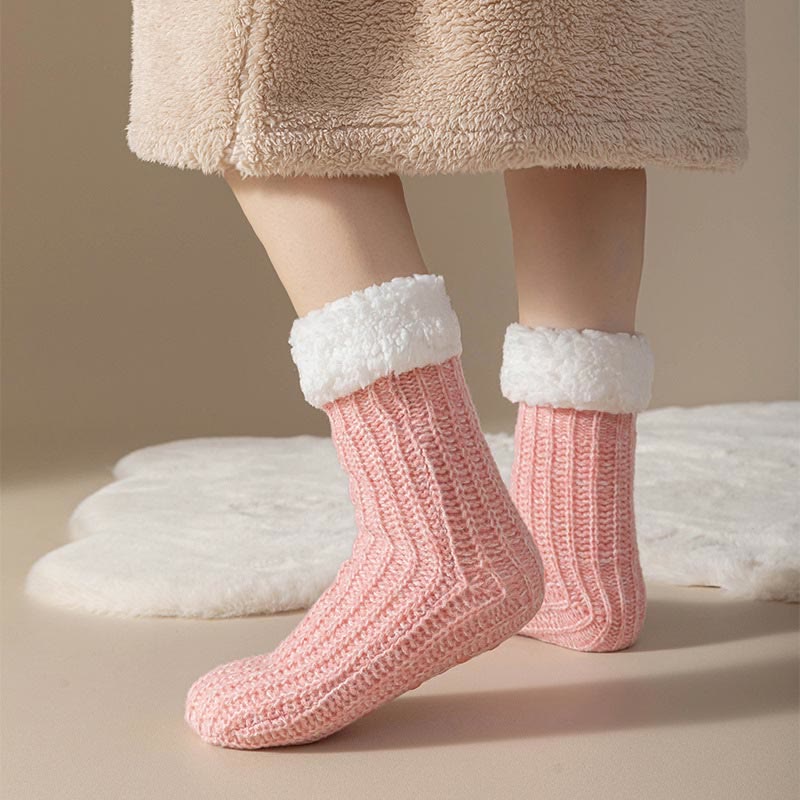 Plus Size Fleece Comfy Thick Slipper Socks(2 Pairs)