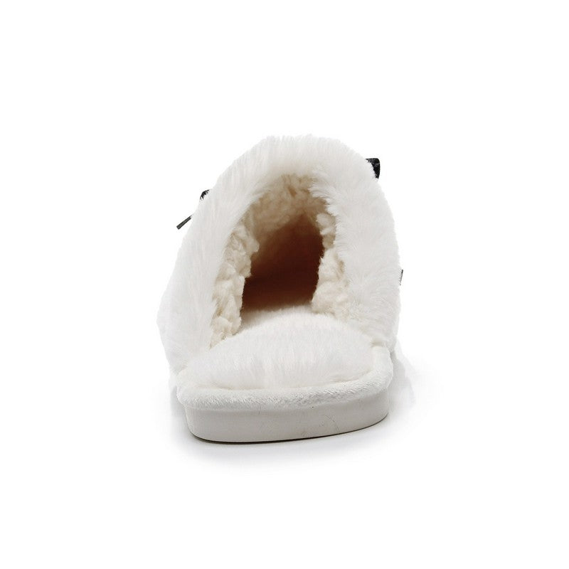 Plusock Plus Size Bow Plush Mule Slippers - image 8