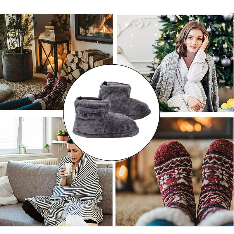 Plusock Heating Cozy Knit Plush Slipper Socks - image 10