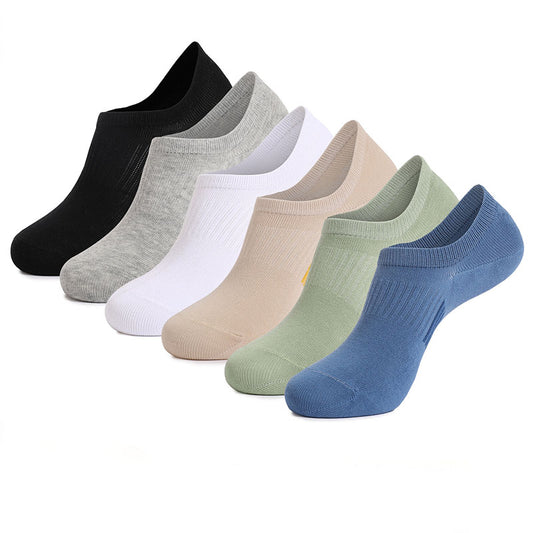 Plusock Plus Size Classic Color Breathableal Ankle Socks(6 Pairs)