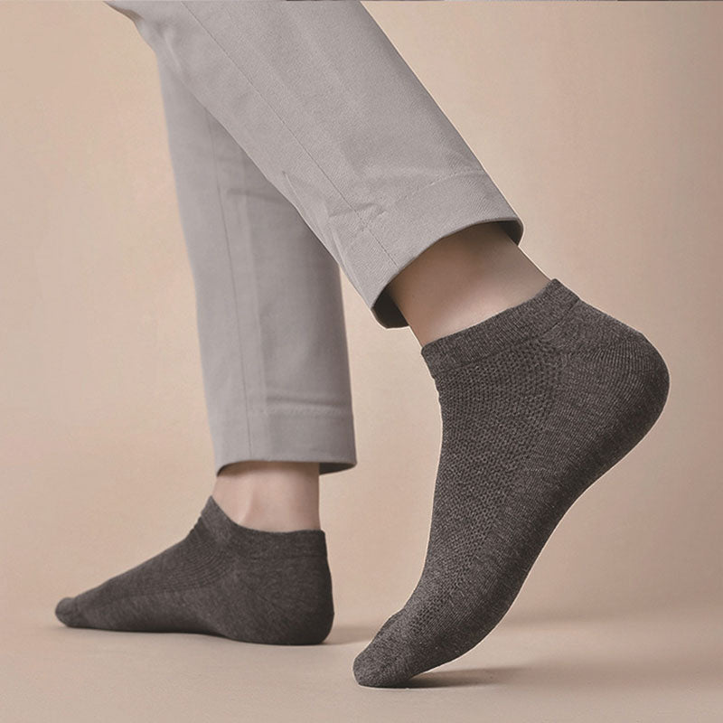 Plusock Plus Size Antibacterial Soft Ankle Socks(5 Pairs)