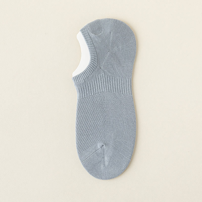 Plus Size Mesh Cotton No Show Socks(5 Pairs)