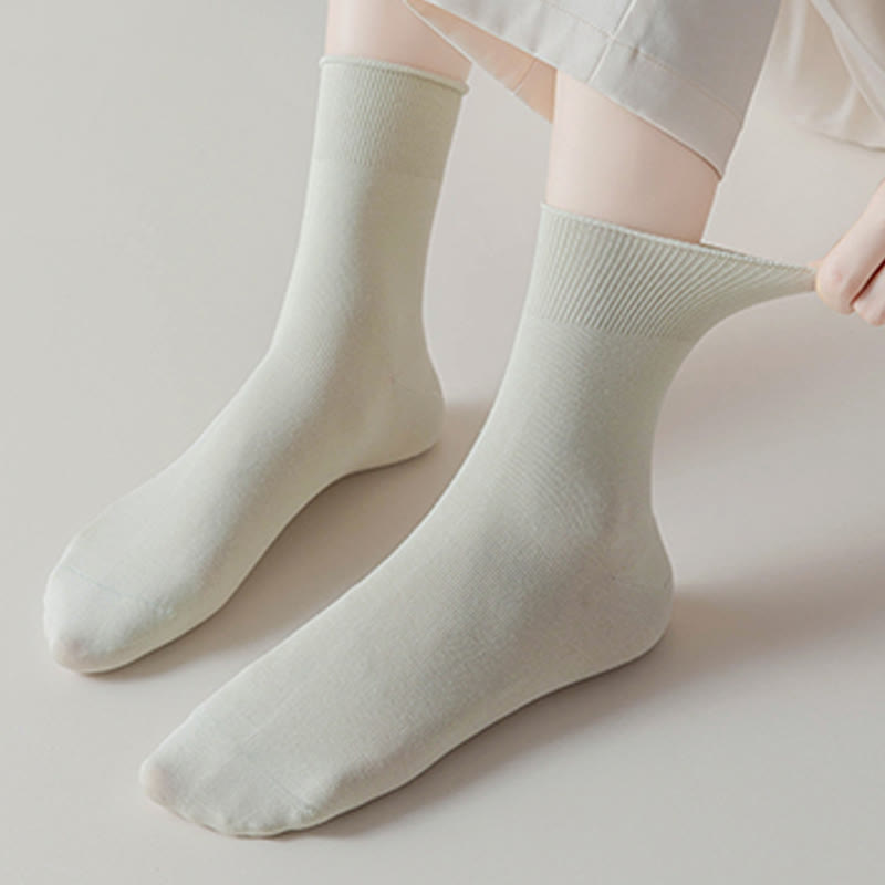 Solid Color High Elastic Quarter Socks(5 Pairs)