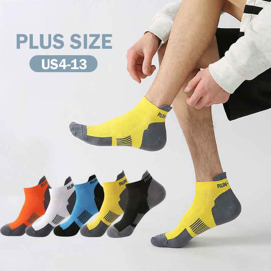 Plusock Plus Size Athletic Running Ankle Compression Socks(5 Pairs)