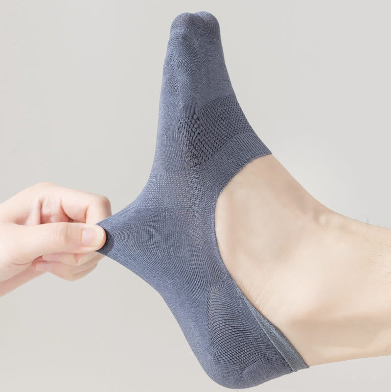 Plus Size Mesh Elasticity No Show Socks(5 Pairs)