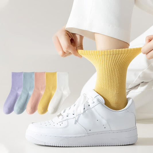 Plusock Plus Size Comfy Cotton Quarter Socks(6 Pairs)