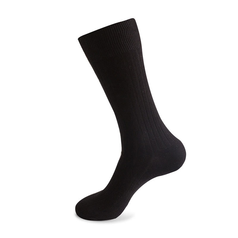 Plus Size Solid Stripes Crew Socks(3 Pairs)