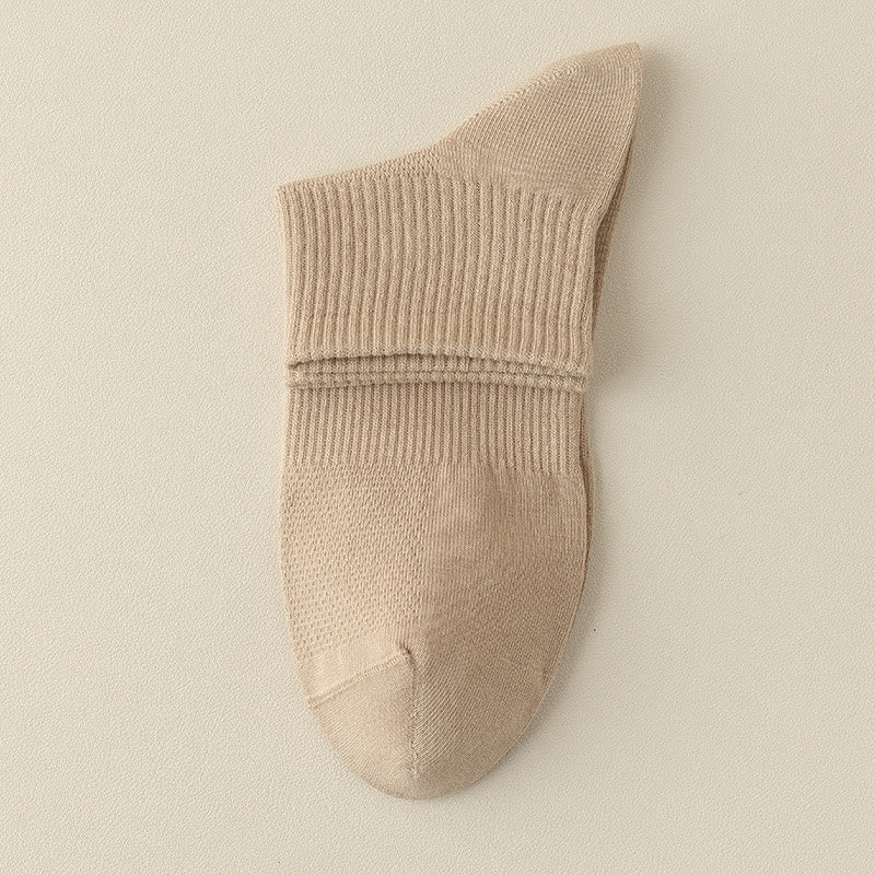 Plus Size Seamless Mesh Quarter Socks(5 Pairs)