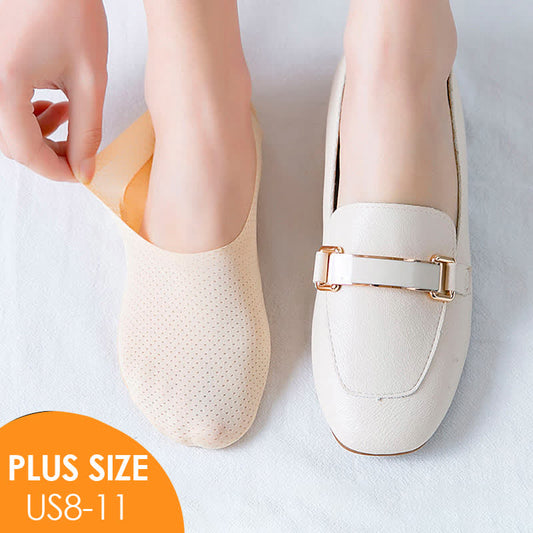 Plusock Plus Size Anti-Slip No Show Socks(5 Pairs)