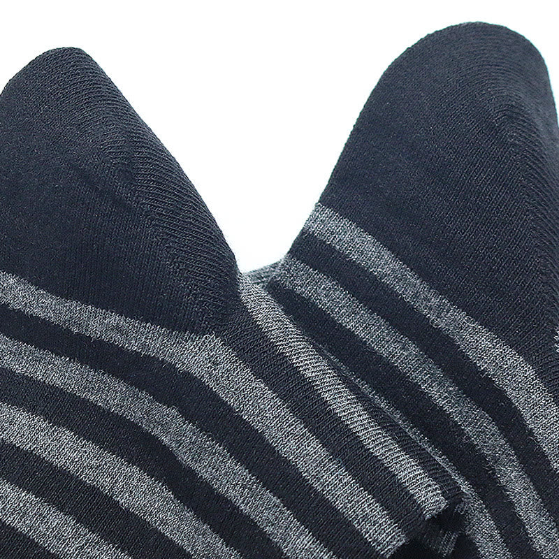 Plus Size Grey Striped Crew Socks(5 Pairs)