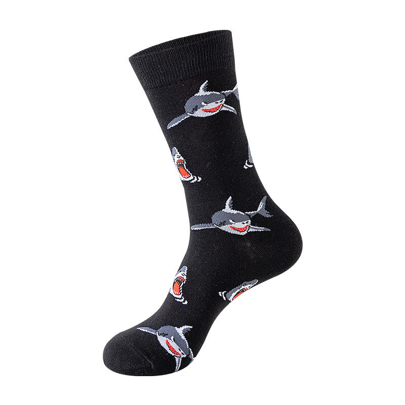 Plus Size Sea Creatures Crew Socks(5 Pairs)