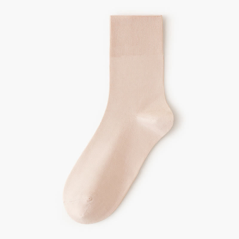 Solid Color High Elastic Quarter Socks(5 Pairs)