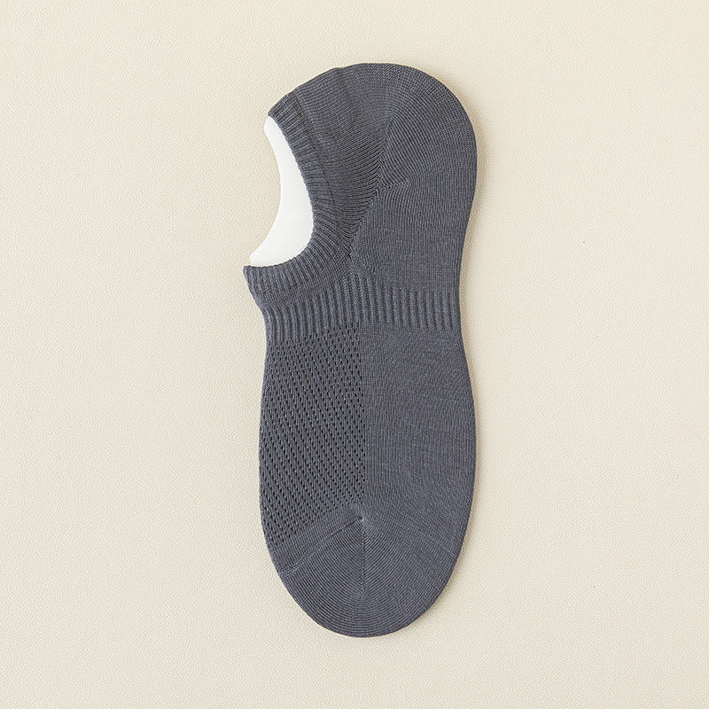Plus Size Mesh Cotton No Show Socks(5 Pairs)