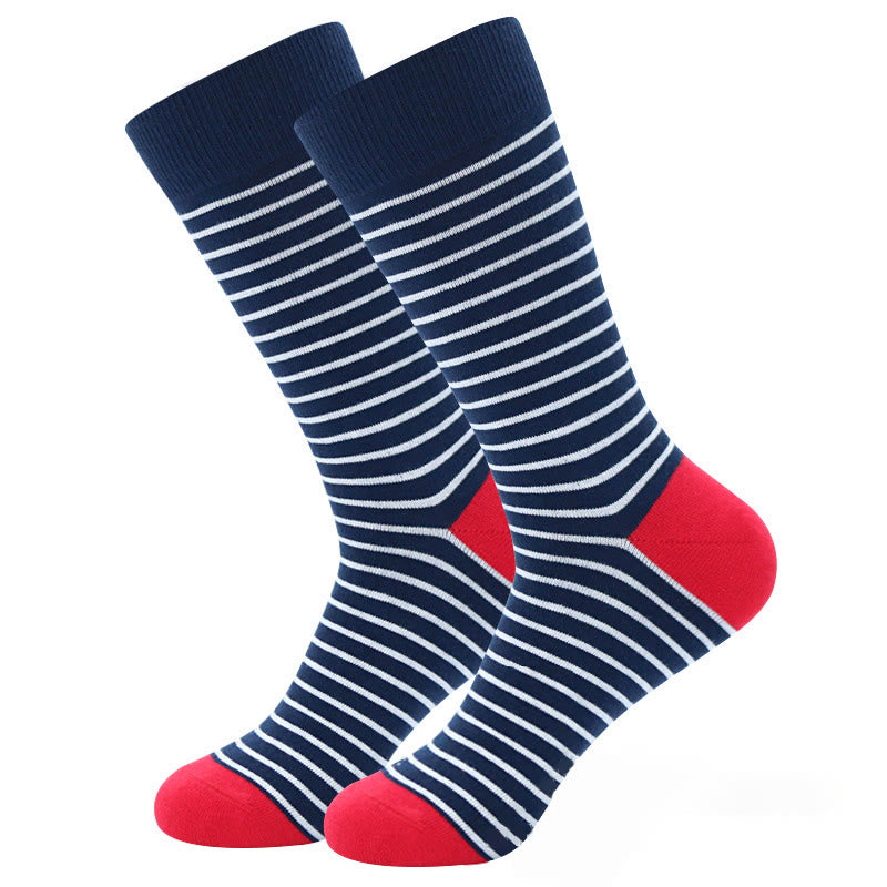Rudder Pattern Funny Crew Socks(5 Pairs)