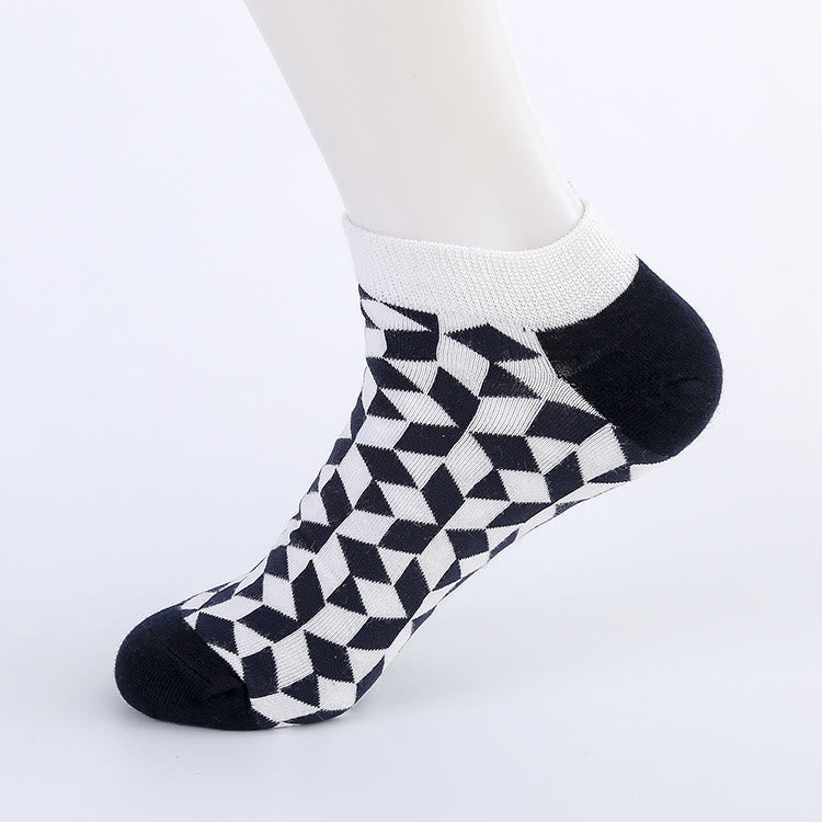 Plus Size Irregular Patterns Ankle Socks(5 Pairs)