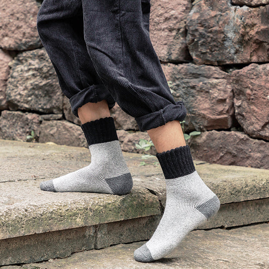Plusock Plus Size Cold Resistant Wool Quarter Socks(5 Pairs)