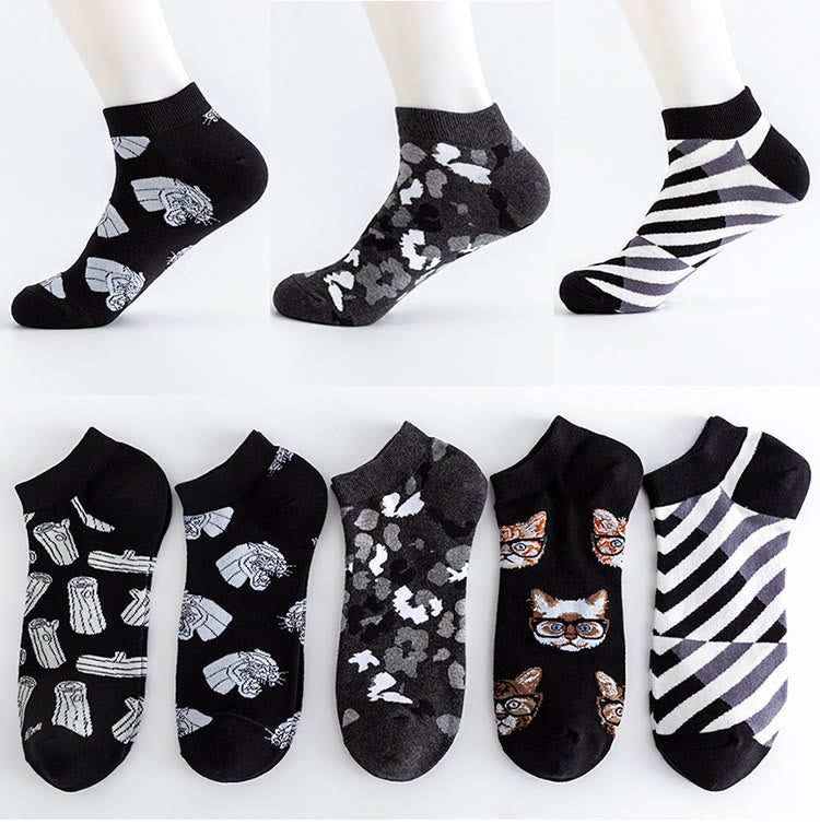 Plus Size Tree Ankle Socks(5 Pairs)