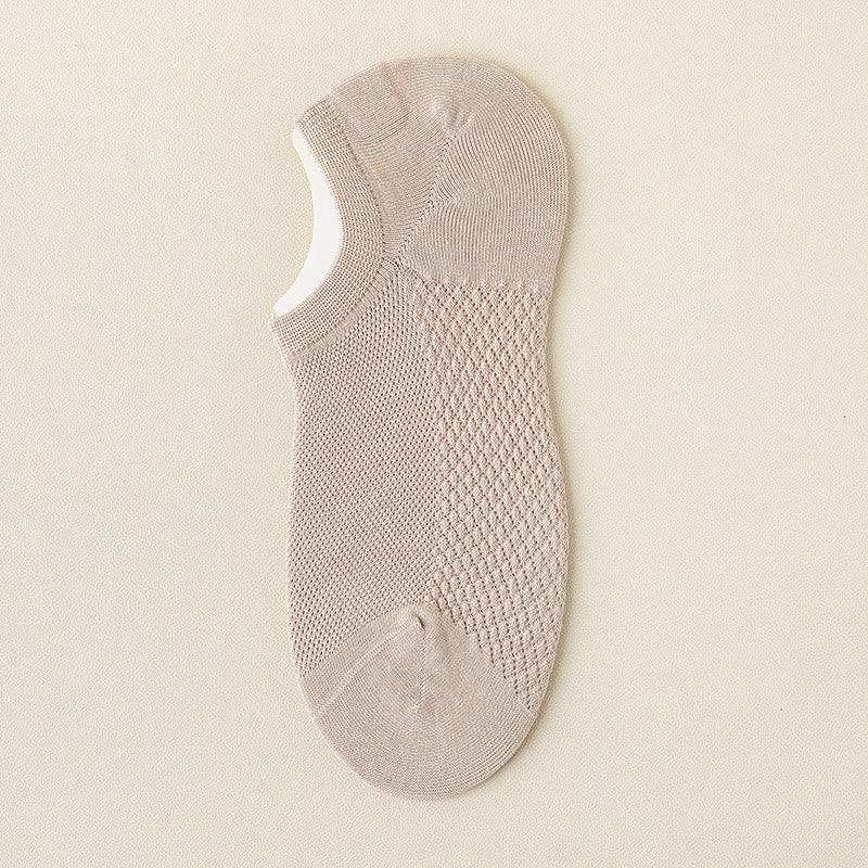 Plus Size Mesh Massage No Show Socks(5 Pairs)