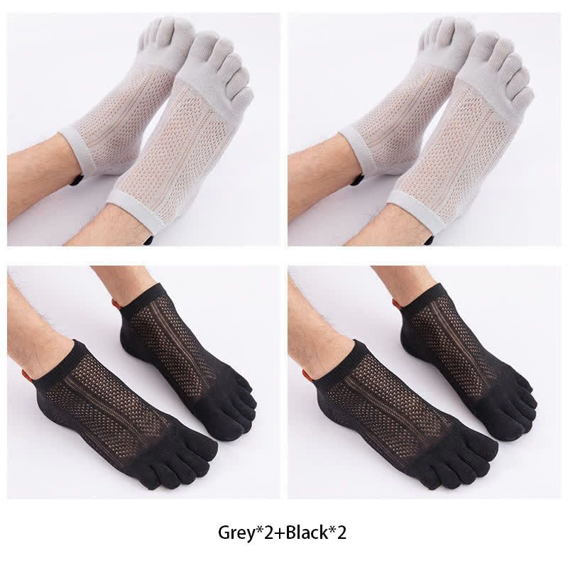 Plus Size Five Toes Cotton Alignment Socks(4 Pairs)