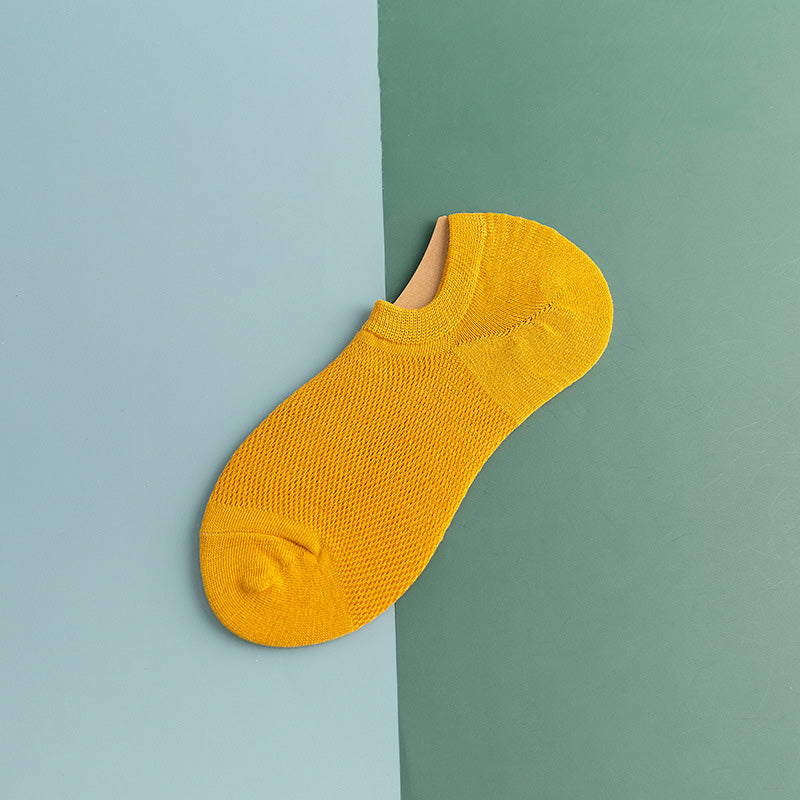 Plus Size Mesh Non-slip Silicone Ankle Socks(11 Pairs)