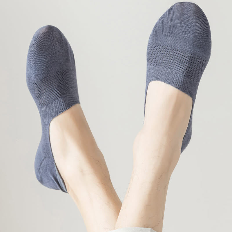 Plus Size Mesh Elasticity No Show Socks(5 Pairs)