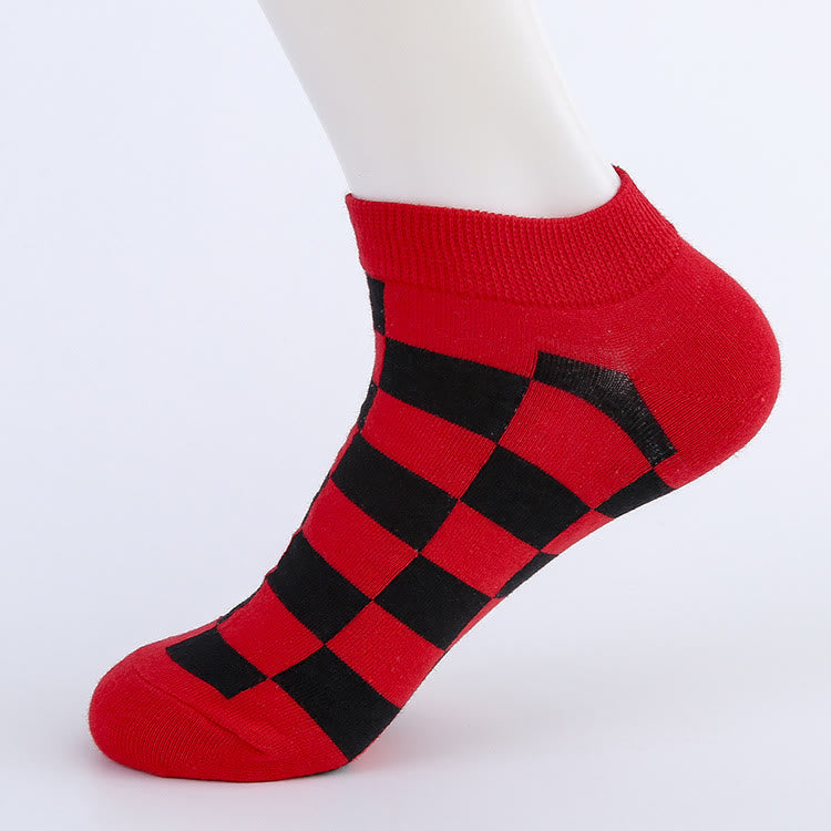 Plus Size Puzzle Ankle Socks(5 Pairs)