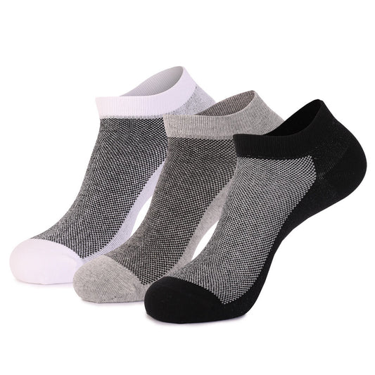 Plusock Plus Size Stitching Color Ankle Socks(3 Pairs)