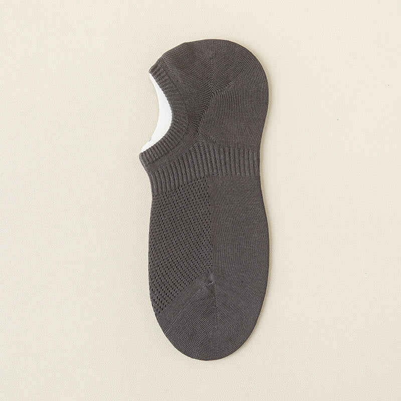 Plus Size Mesh Cotton No Show Socks(5 Pairs)