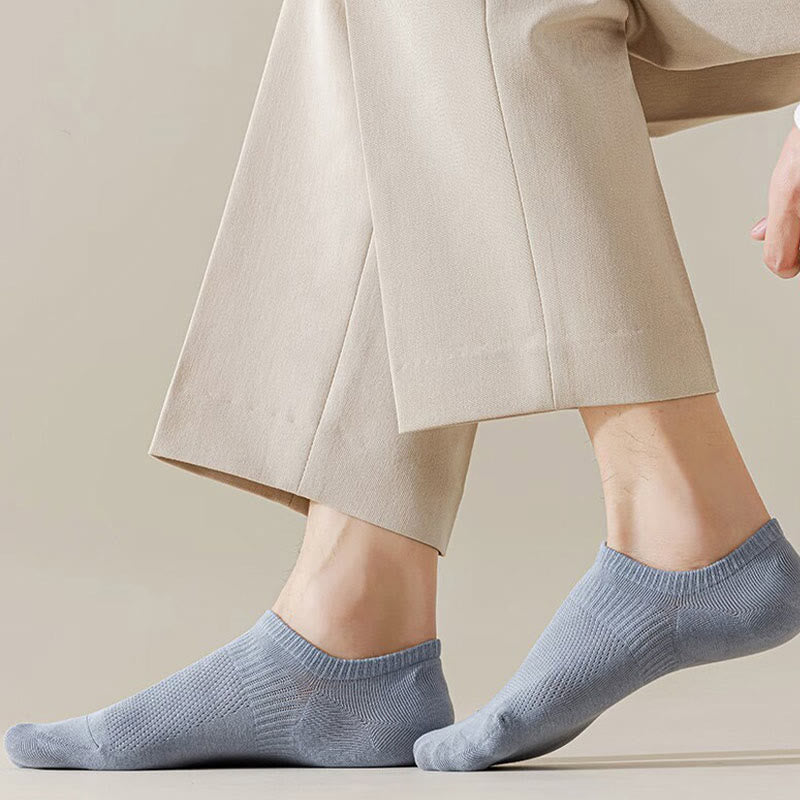 Plus Size Mesh Cotton No Show Socks(5 Pairs)
