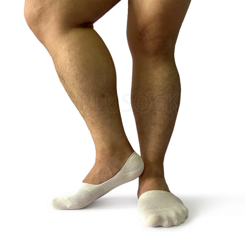 Plus Size Mesh Elasticity No Show Socks(5 Pairs)