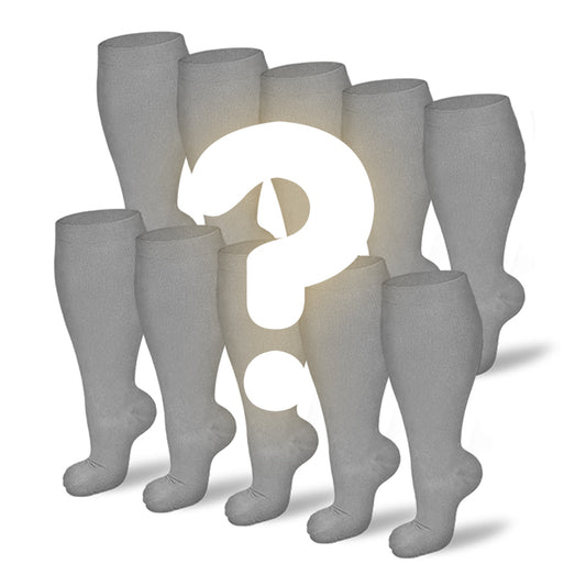 Plusock Plus Size Compression Socks Mystery Box(10 Pairs)