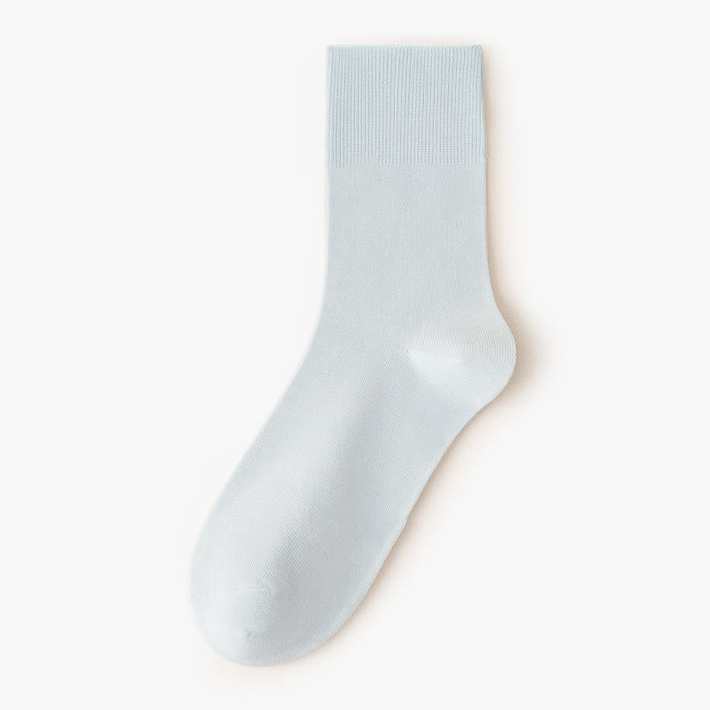 Solid Color High Elastic Quarter Socks(5 Pairs)
