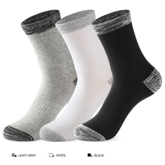Plusock Plus Size Gray Edge Quarter Socks(3 Pairs)