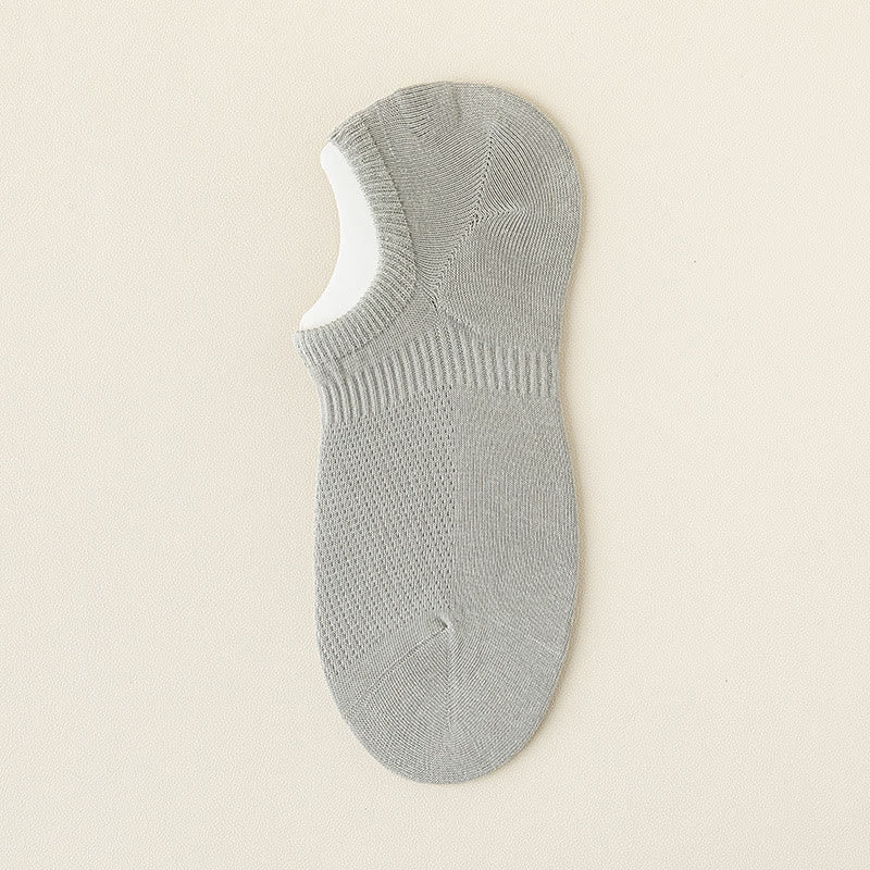 Plus Size Mesh Cotton No Show Socks(5 Pairs)