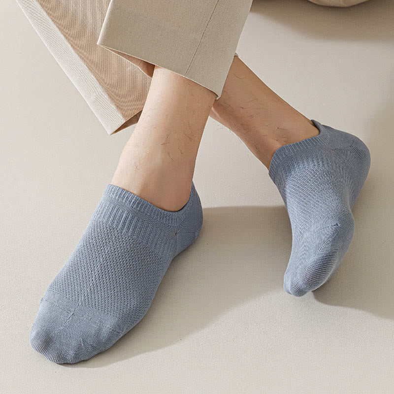Plus Size Mesh Cotton No Show Socks(5 Pairs)