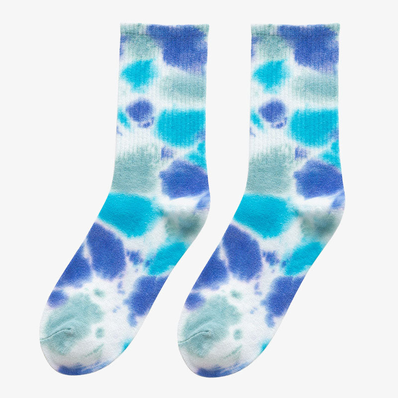 Plus Size Color Tie Dye Quarter Socks(5 Pairs)