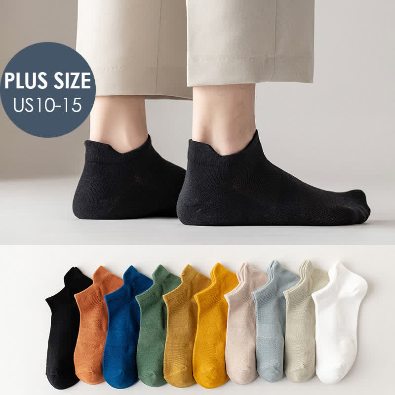Plusock Plus Size Lift Ear Breathable Ankle Socks(5 Pairs)