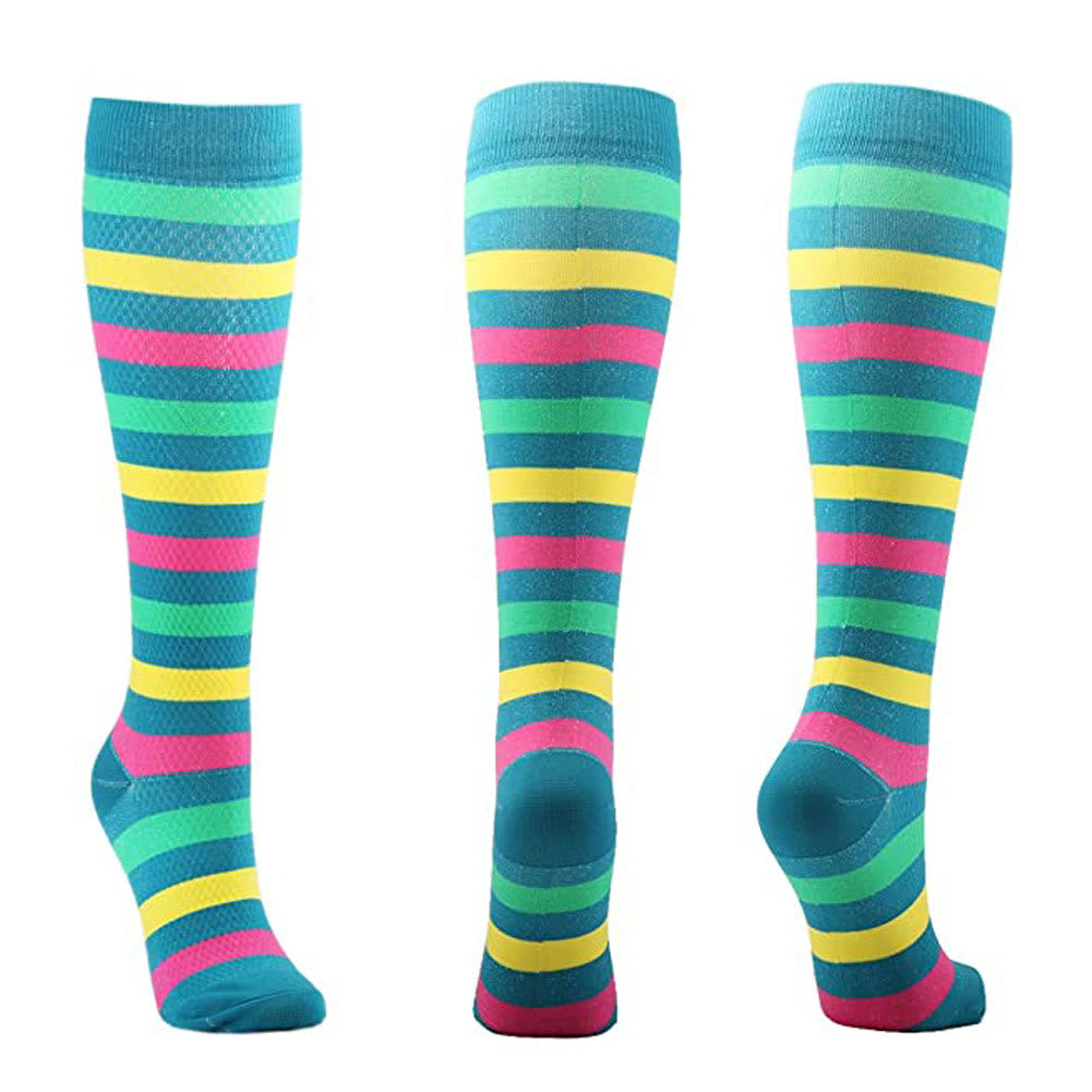 Striped Series Casual Compression Socks(6 Pairs)