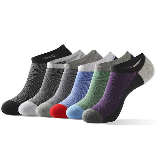 Plusock Plus Size Breathable Ankle Low Cut Socks(6 Pairs)
