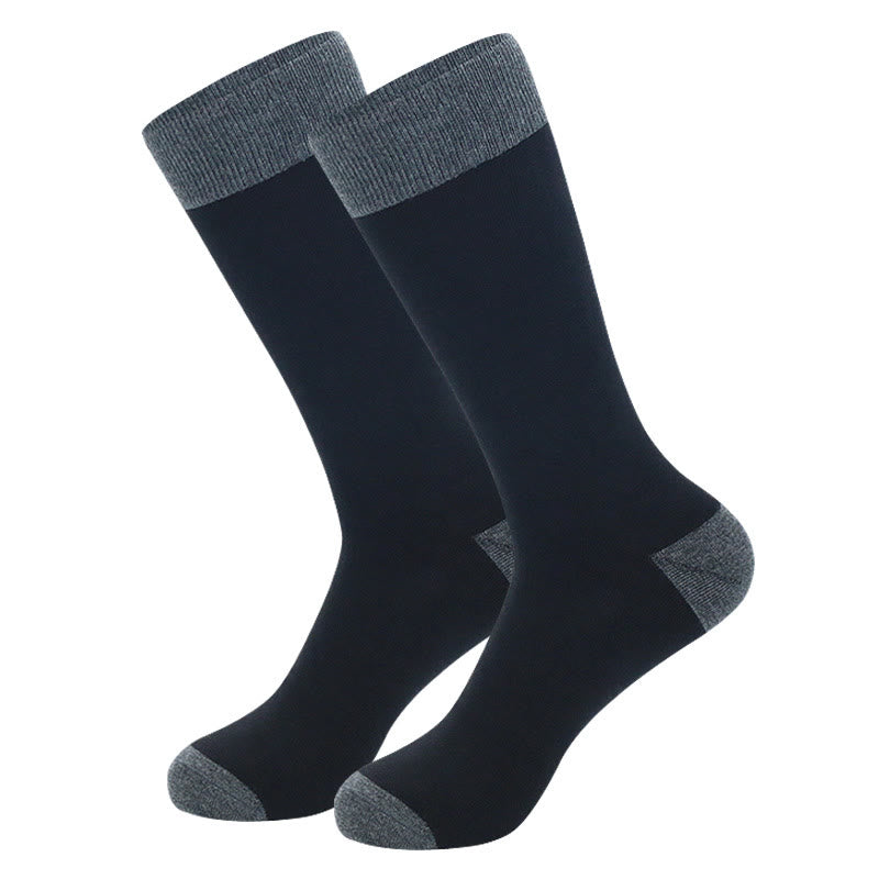 Plus Size Grey Striped Crew Socks(5 Pairs)