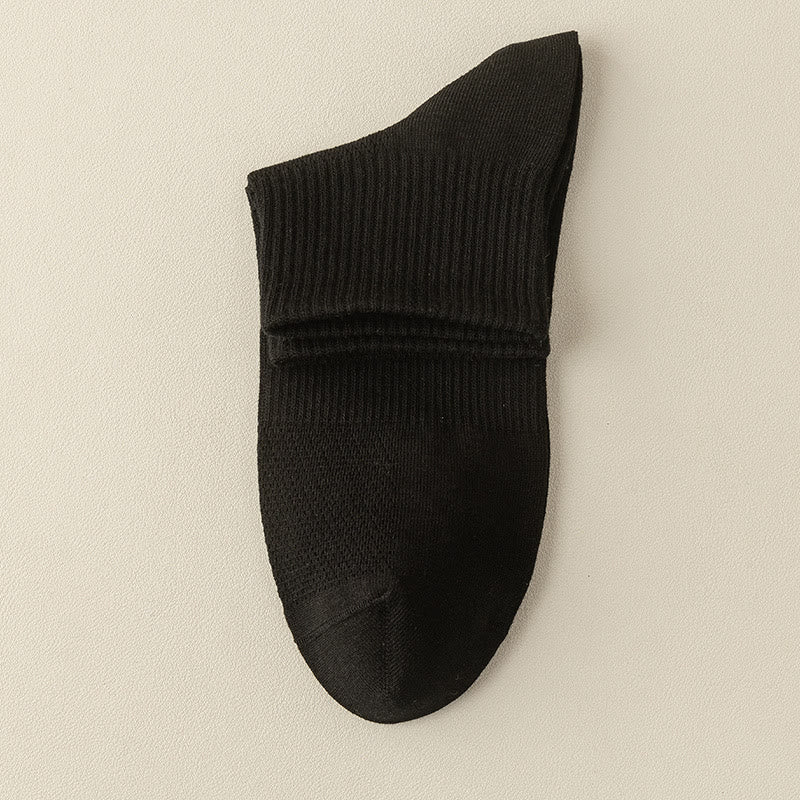 Plus Size Seamless Mesh Quarter Socks(5 Pairs)