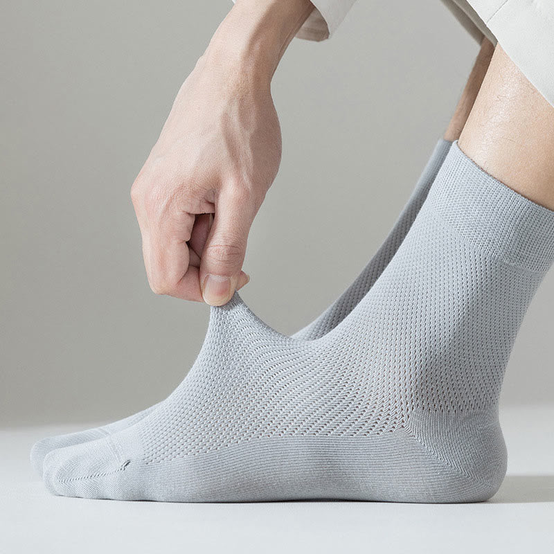 Plus Size Multicolor Mesh Quarter Socks(5 Pairs)