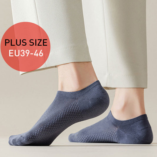 Plusock Plus Size Mesh Massage No Show Socks(5 Pairs)