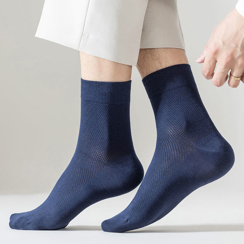 Plus Size Multicolor Mesh Quarter Socks(5 Pairs)