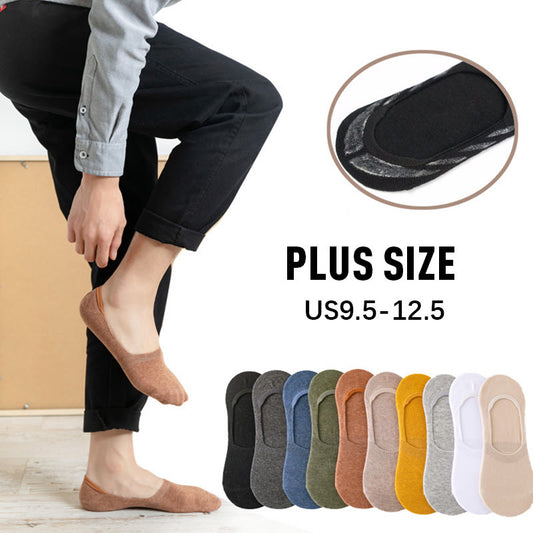 Plusock Plus Size Non-Slip No Show Socks(5 Pairs)