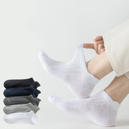 Plusock Plus Size Mesh Breathable Ankle Socks(10 Pairs)