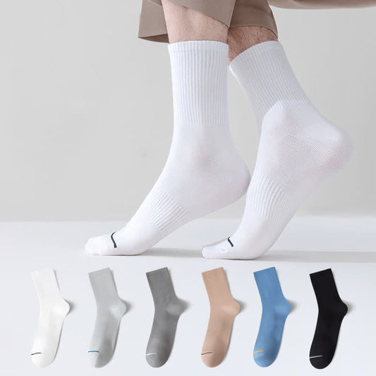 Plusock Plus Size Solid Comfy Quarter Socks(6 Pairs)