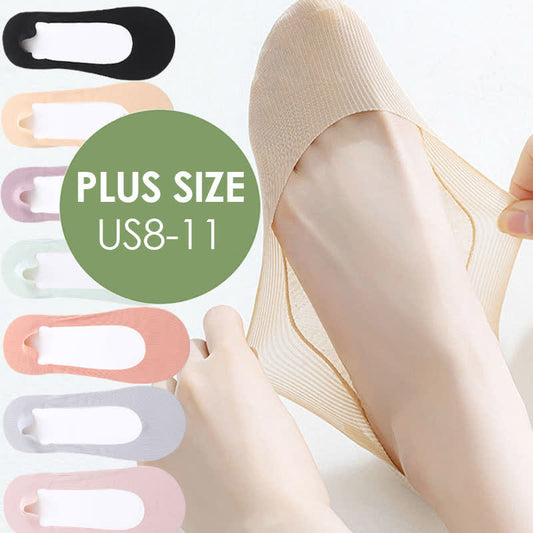 Plusock Plus Size 100% Cotton Boat Socks(7 Pairs)