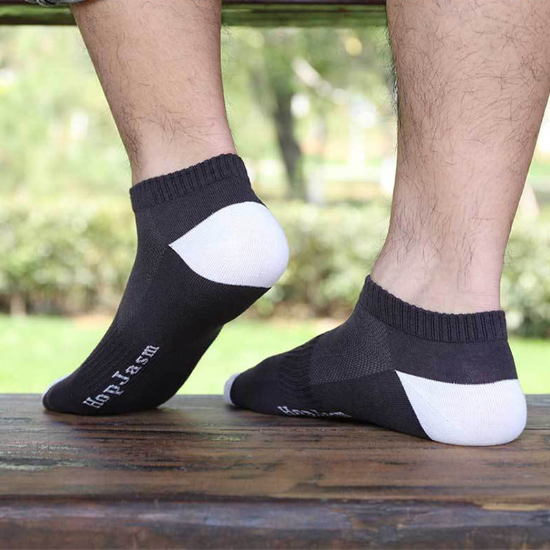 Plus Size Letter Mesh Ankle Socks(5 Pairs)